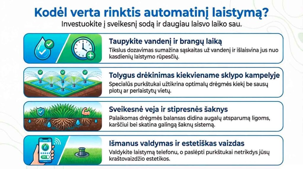 Kodėl verta investuoti į automatinę laistymo sistemą?